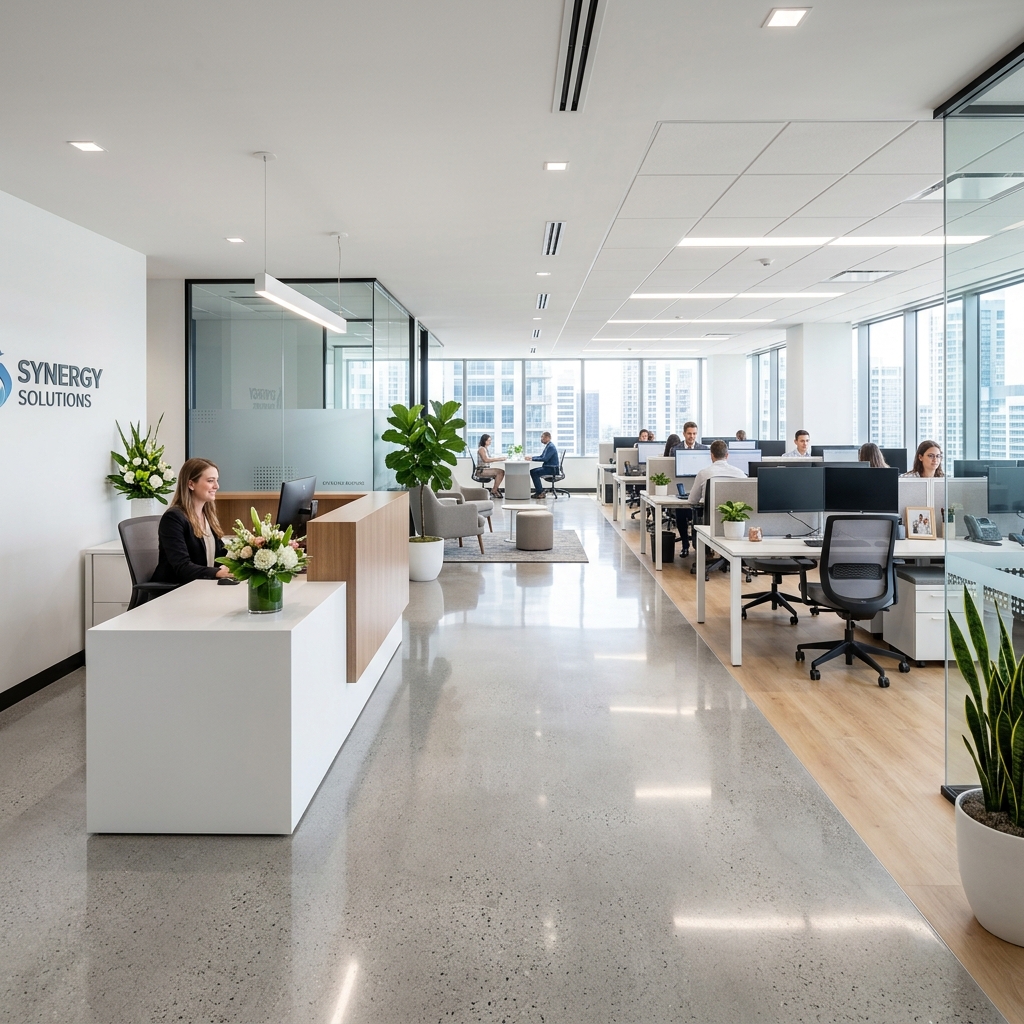 Clean, modern commercial office space